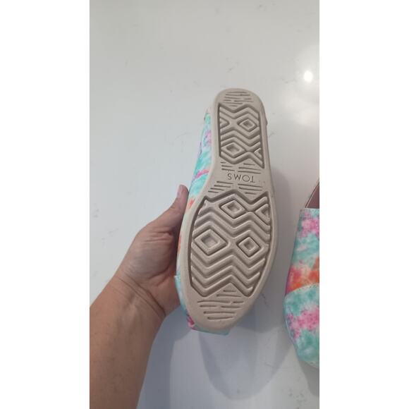 Tom's Alparagata white Tye dye canvas woman's size 7 - Picture 4 of 8